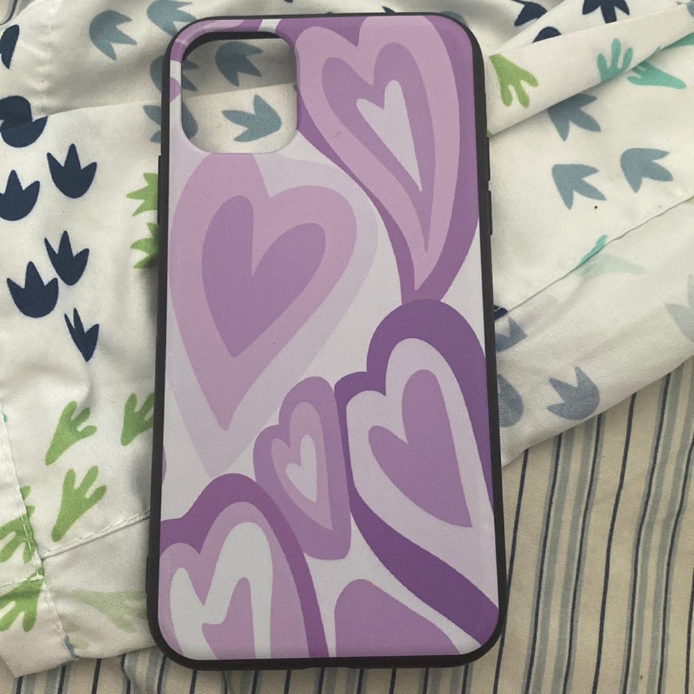 Purple hearts iPhone 11 case